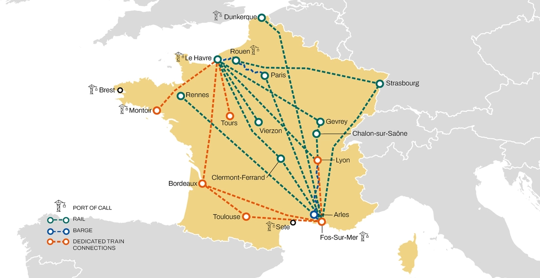 France Intermodal Map 
