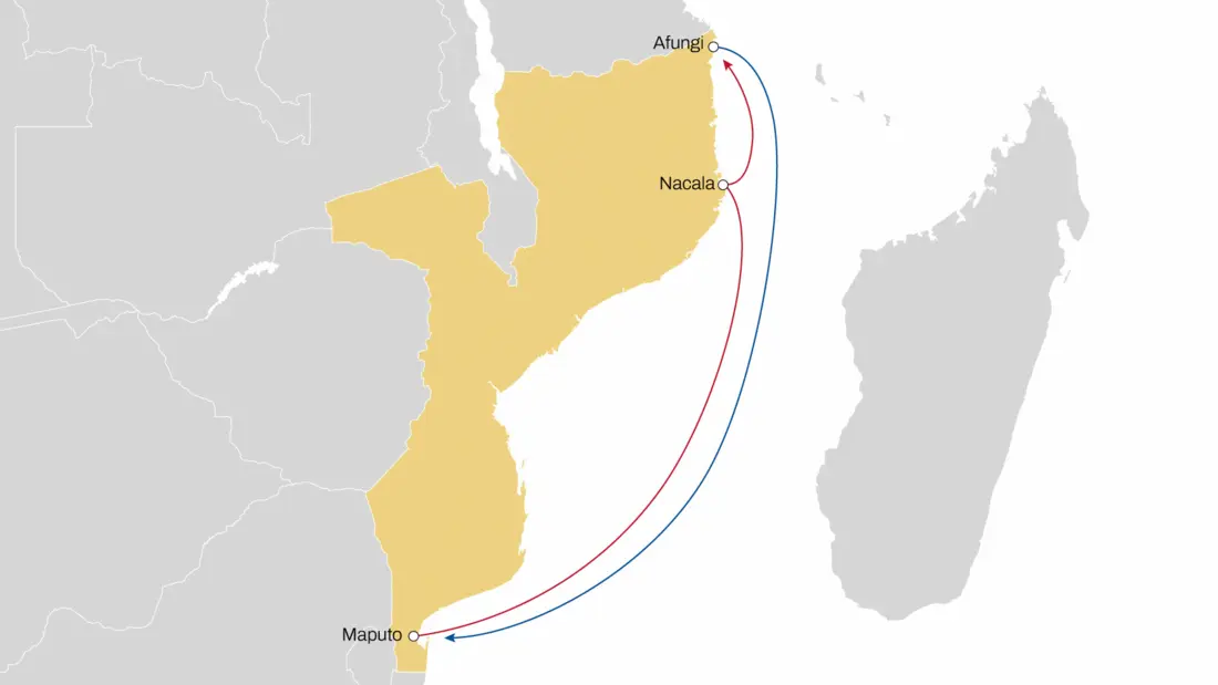 New Afungi Shuttle service map