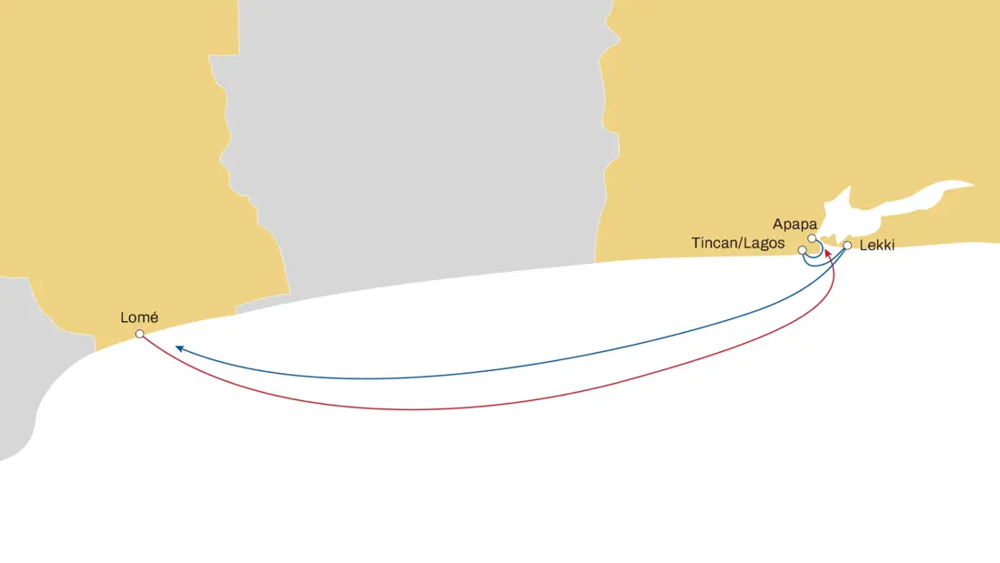Apapa Feeder Service Trade Map