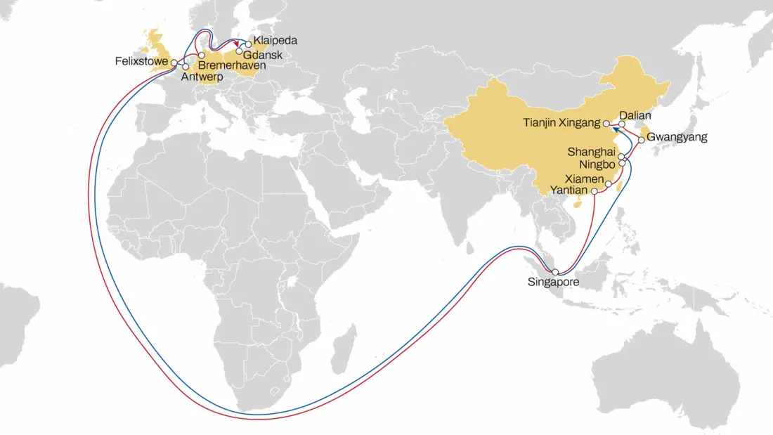 Albatros Service Trade Map