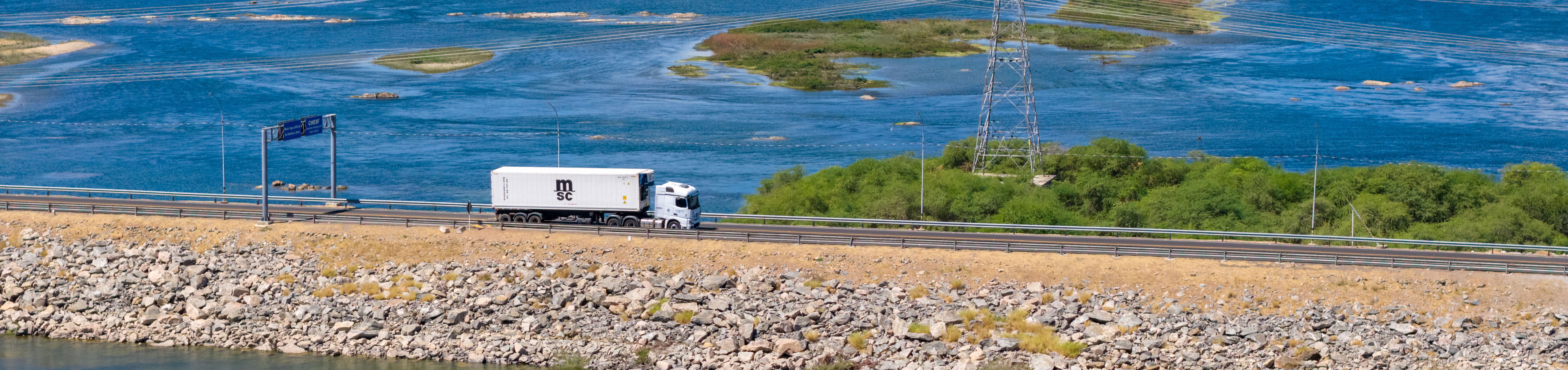 MSC Reefer Container on the Sao Francisco River Valley
