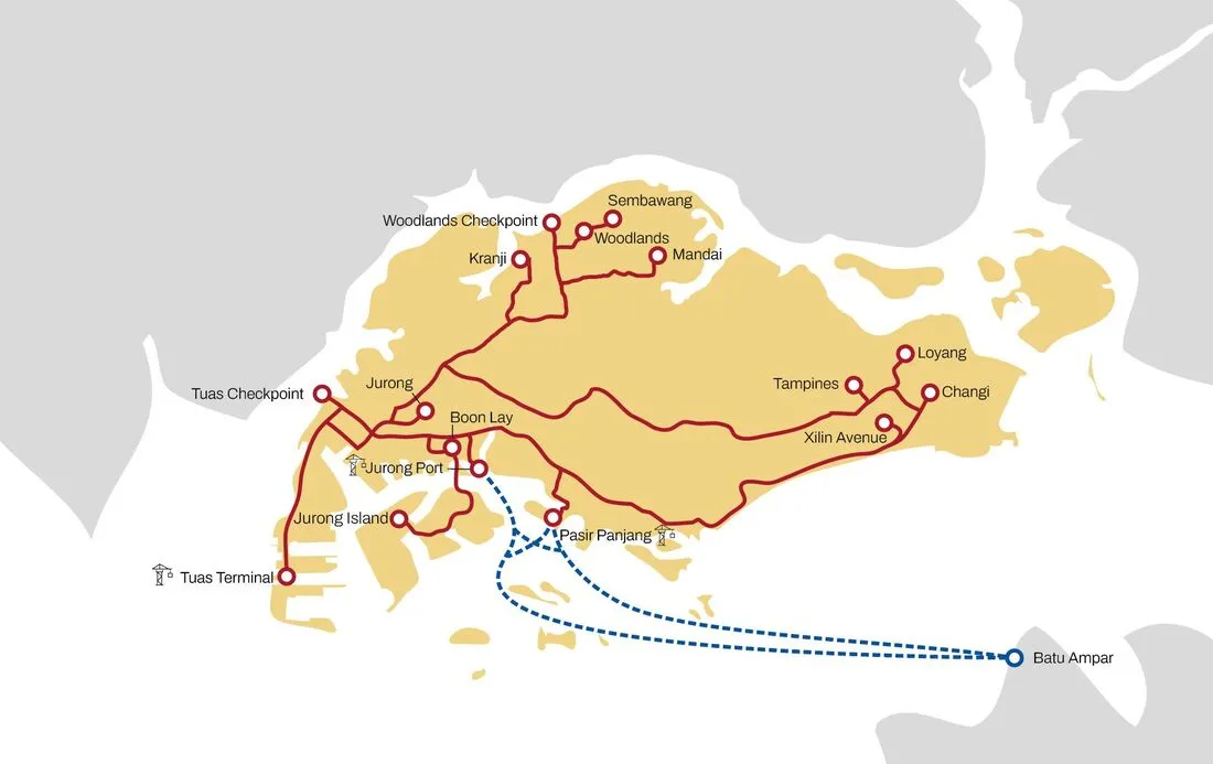 Singapore Intermodal Map