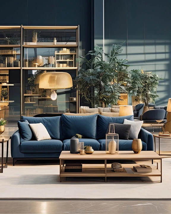 Furniture on display in furniture store