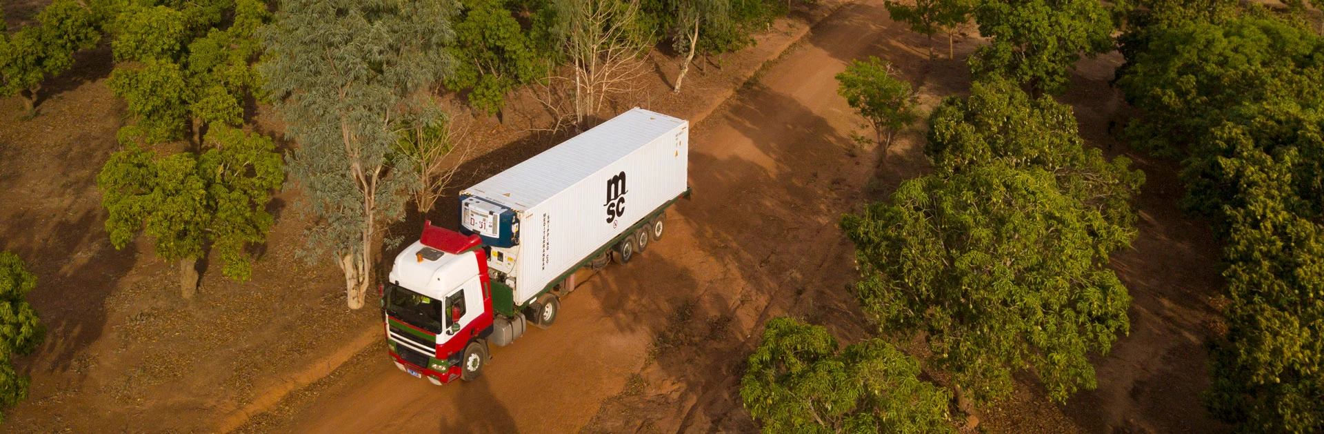 Reefer truck on the road