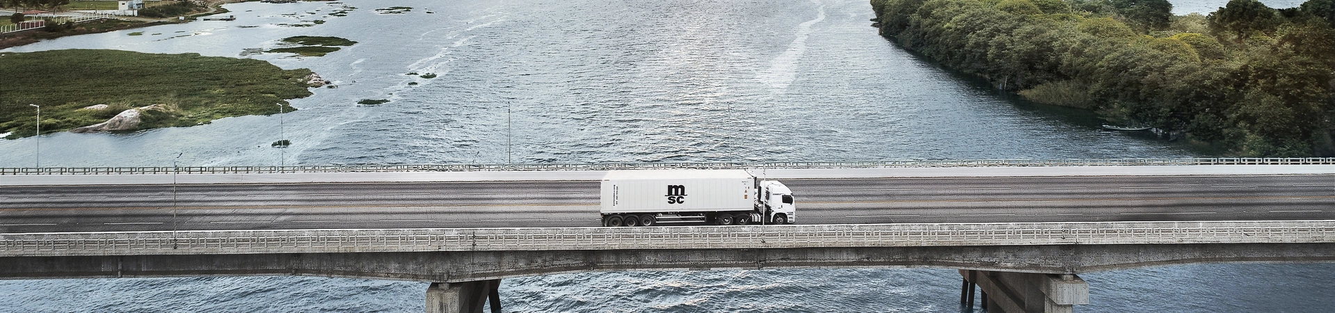 Reefer Truck Crossing Bridge