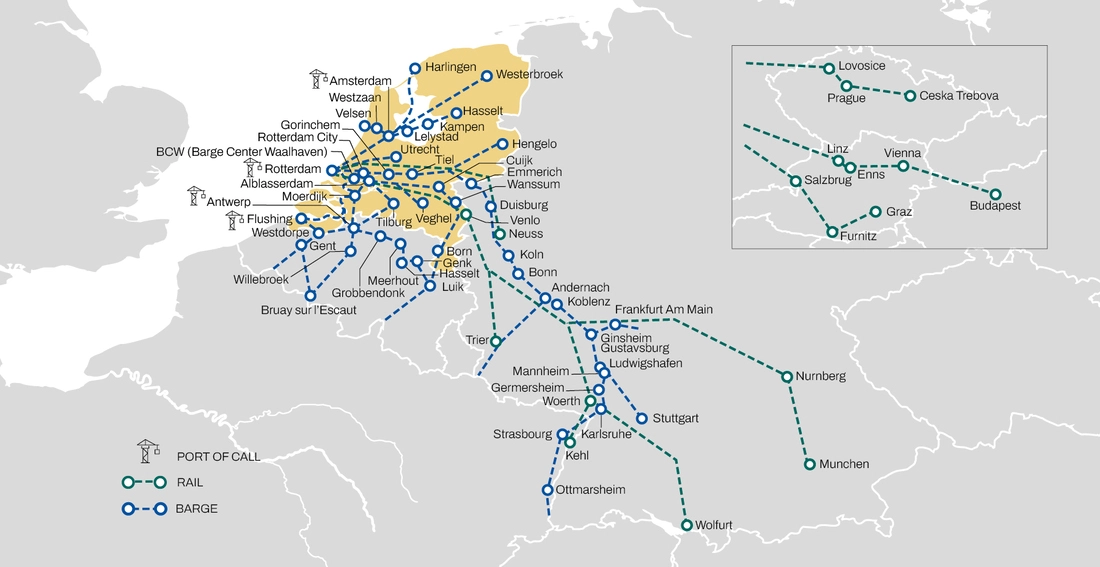 Netherland Intermodal map 