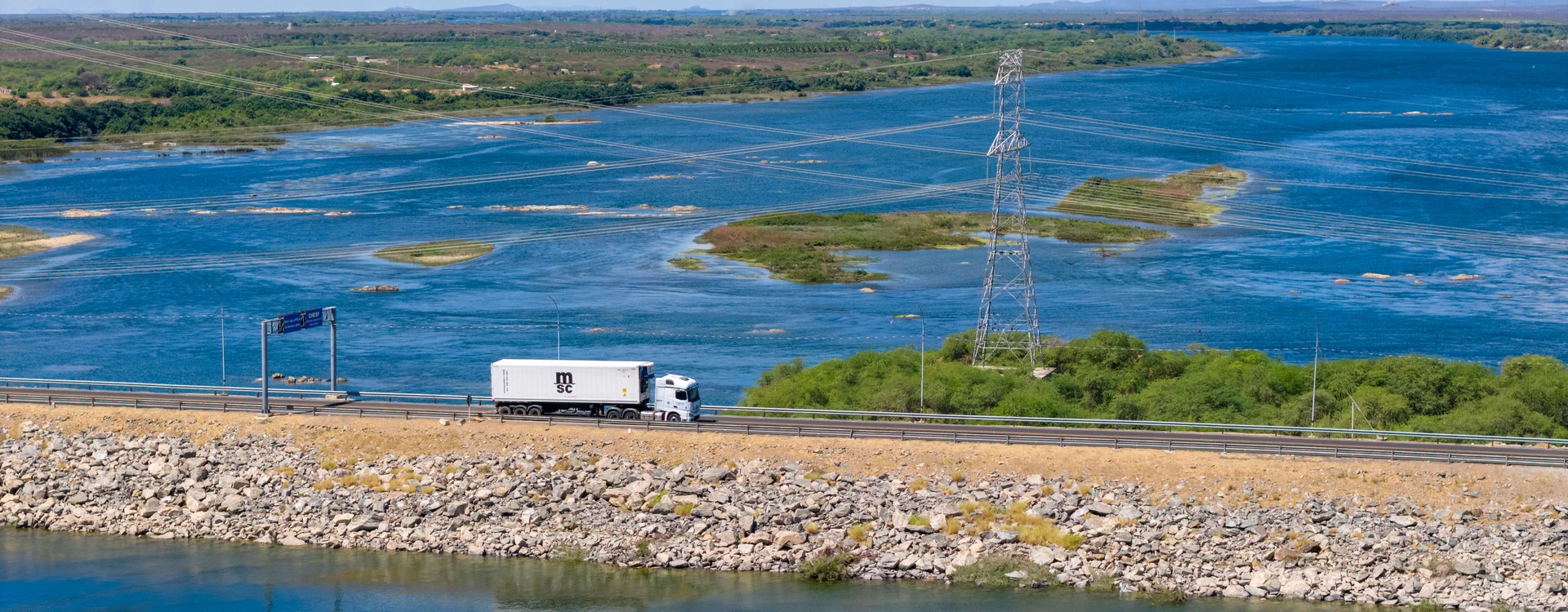 MSC Reefer Container on the Sao Francisco River Valley
